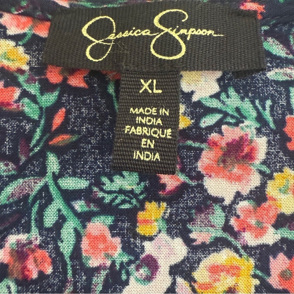 Jessica Simpson Open Front Boho Floral Kimono Size XL - Picture 4 of 5